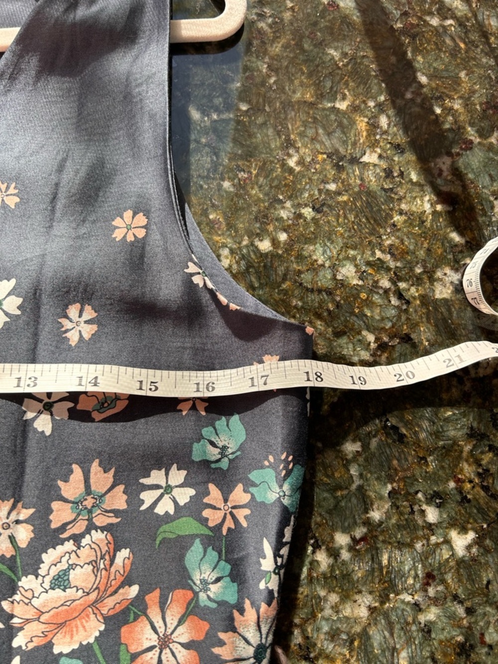 NWT Loft Outlet Blue Floral Sunshine Fit and Flare Boatneck Lined Dress. Midi. - Picture 6 of 7